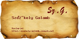 Székely Galamb névjegykártya